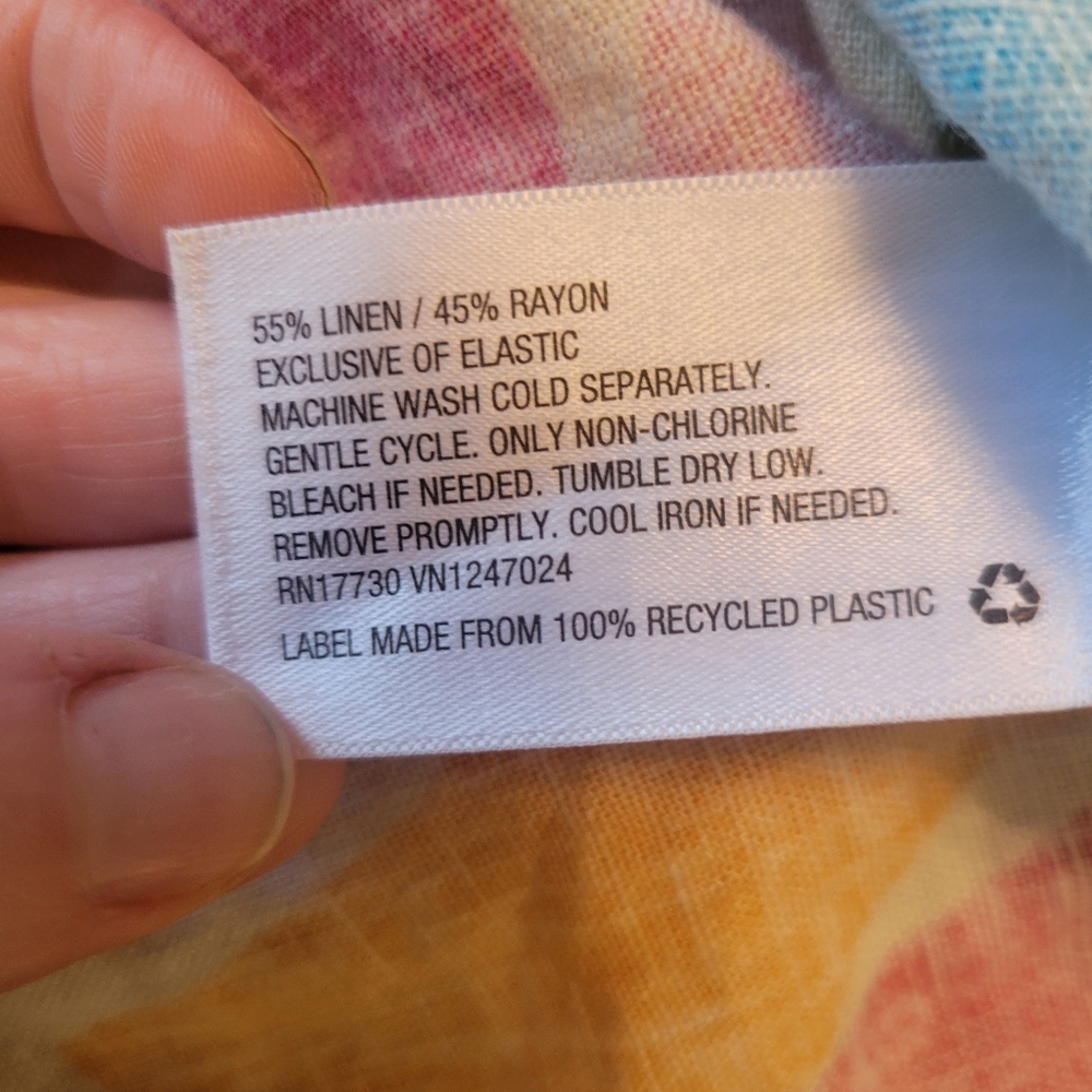 Tabitha Brown X Target Linen Blend Botanical Puff Sleeve Mini Dress (SMALL) - Picture 6 of 6